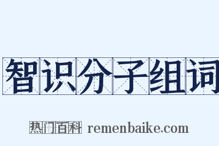 智识分子组词是什么意思的图片